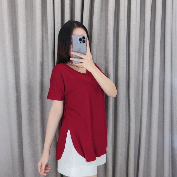 Jual (D15♪/Z ) ATASAN V SLIDE PDK/TSHIRT SPLIT BAWAH TANGAN PENDEK ...