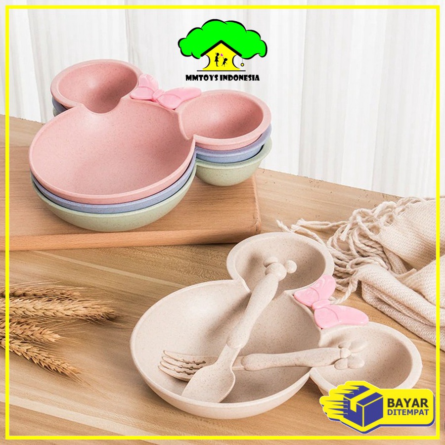 Jual BRANDS FESTIVAL MI-C373 Piring Makan Anak Karakter Miki Set Sendok ...