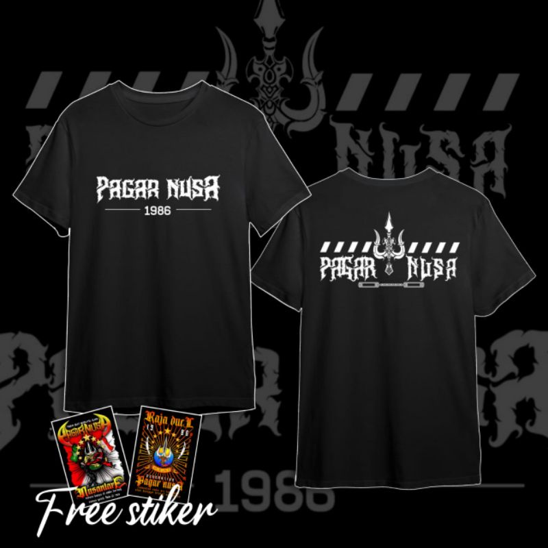 Jual Kaos Pagar Nusa Desain Simpel Depan Belakang Premium Dhasing