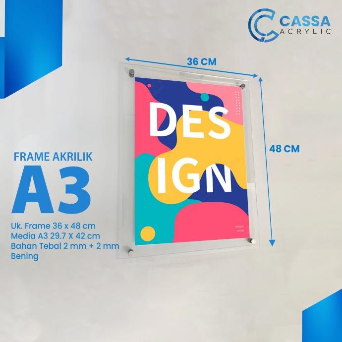 Jual bir FRAME / BINGKAI / DISPLAY POSTER / MADING AKRILIK UKURAN A3 ...