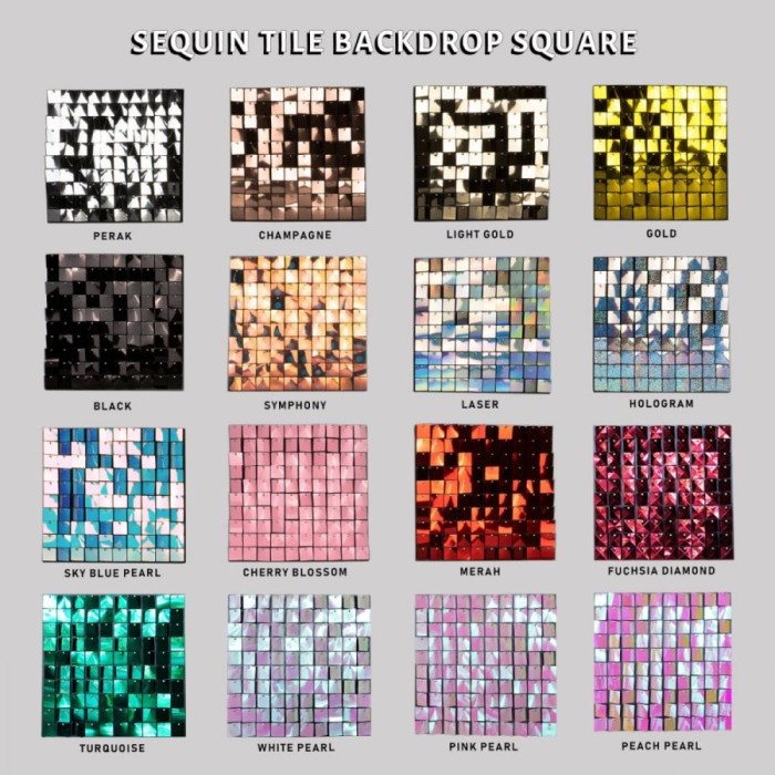 Jual Backdrop Ulang Tahun Lamaran Wedding Sequin Tile Wall Panel Square ...