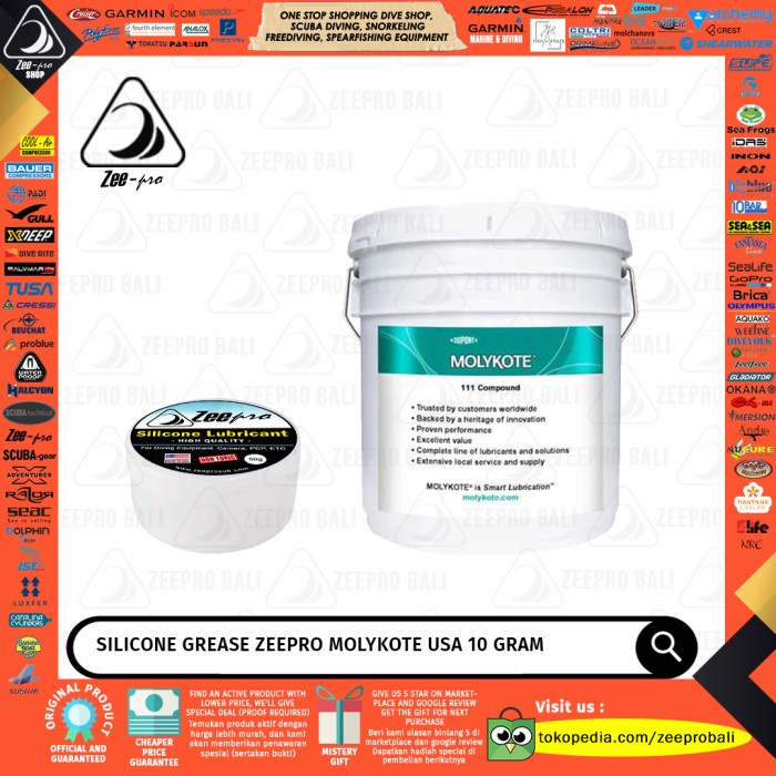 Jual Silicone Grease Zeepro Usa Diving Lubricant Tool Equipment 10 Gram ...