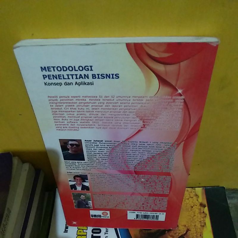 Jual metodologi penelitian bisnis konsep dan aplikasi AZUAR JULIANDI ...