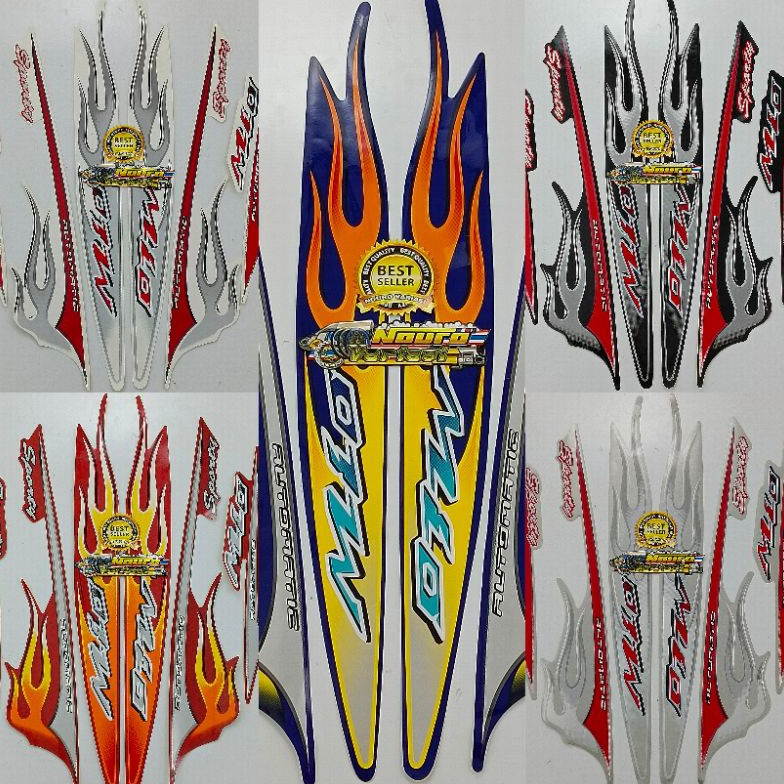 Jual Yamaha mio 2007 striping api list body standar berkualitas ...