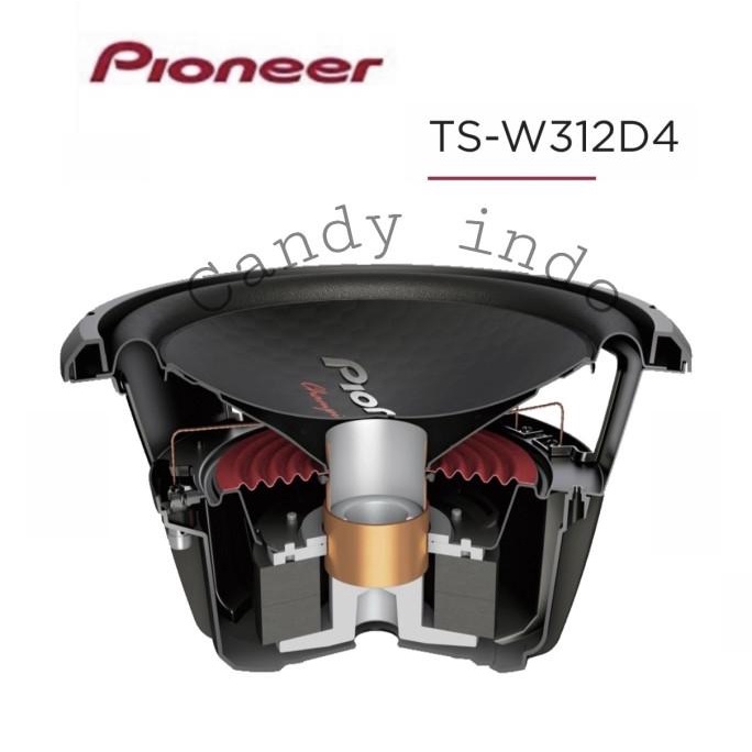Jual NEW PRODUK SUBWOOFER PIONEER 12 INCH TSW312D4 DOUBLE COIL DUAL 4