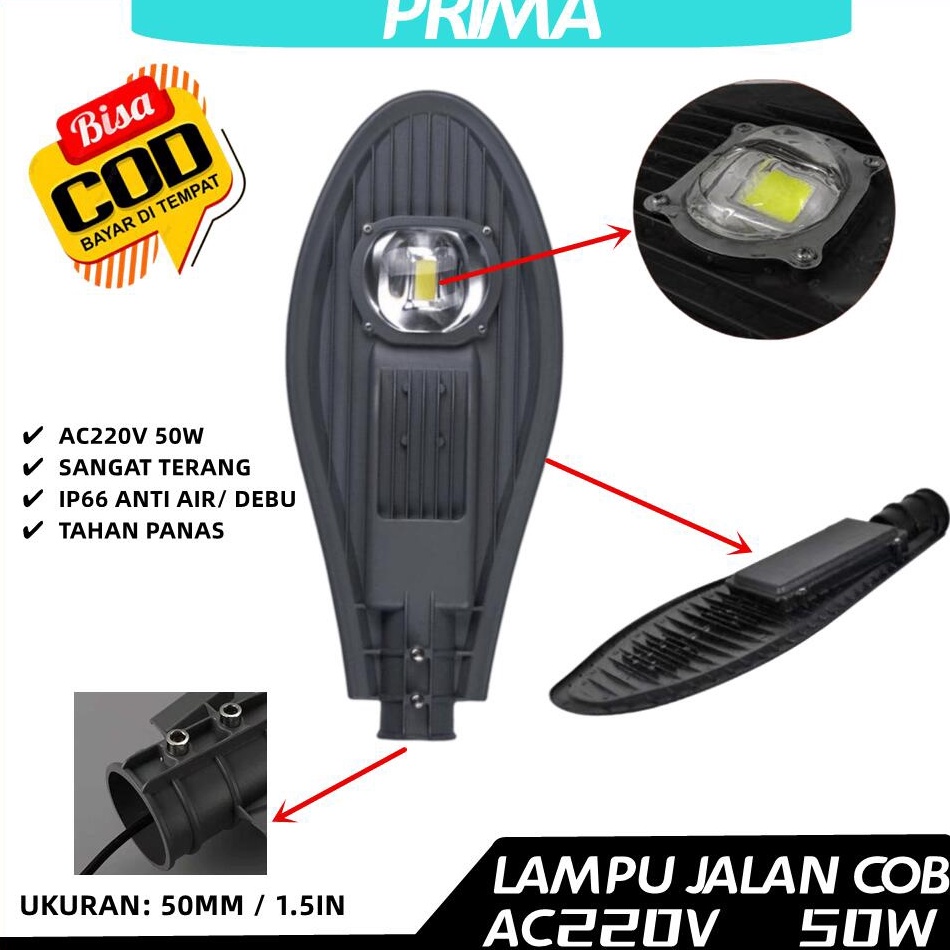 Jual Vz Lampu Jalan 50w Pju Led 50 W Watt Kap Sorot Cobra Outdoor