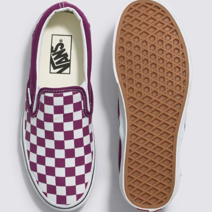 Jual Vans Slip On Checkerboard Color Theory Dark Purple Original Resmi