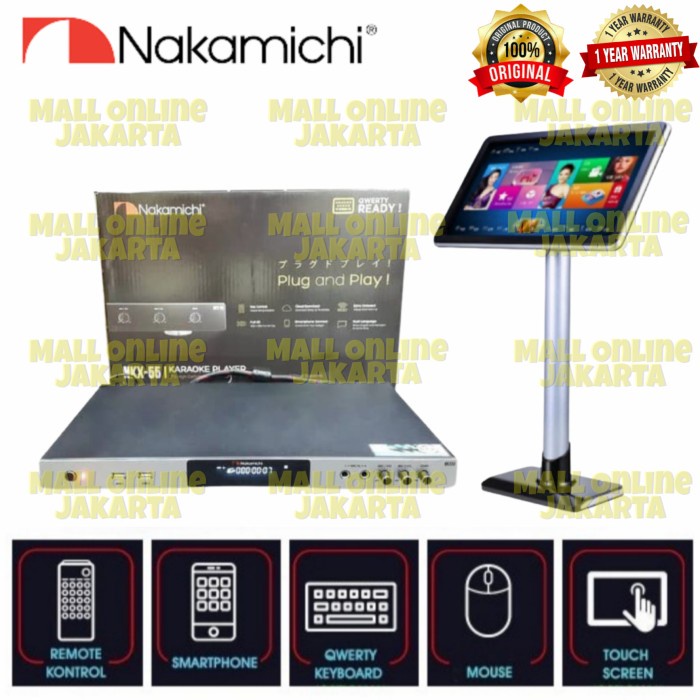 Jual Paket Dvd Karaoke Nakamichi Nkx55 Layar Sentuh 19 Inch Nkx 55