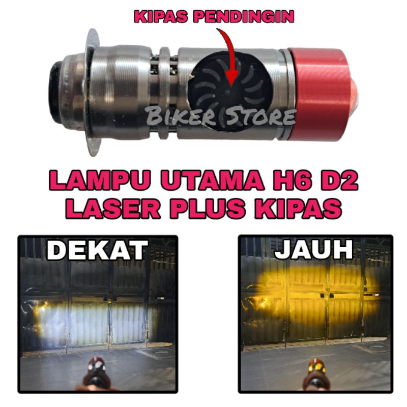 Jual Lampu Utama Led H Laser Plus Kipas Pendingin High Low Universal Matic Bebek Shopee