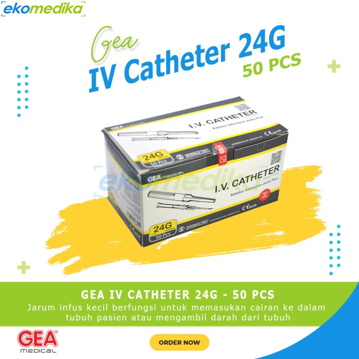 Jual Jarum Infus Catheter GEA IV Catheter GEA abbocath 24G Shopee