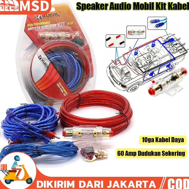 Jual NEW STOCK Paket Kabel Audio Mobil Full Set / Instalasi Sound