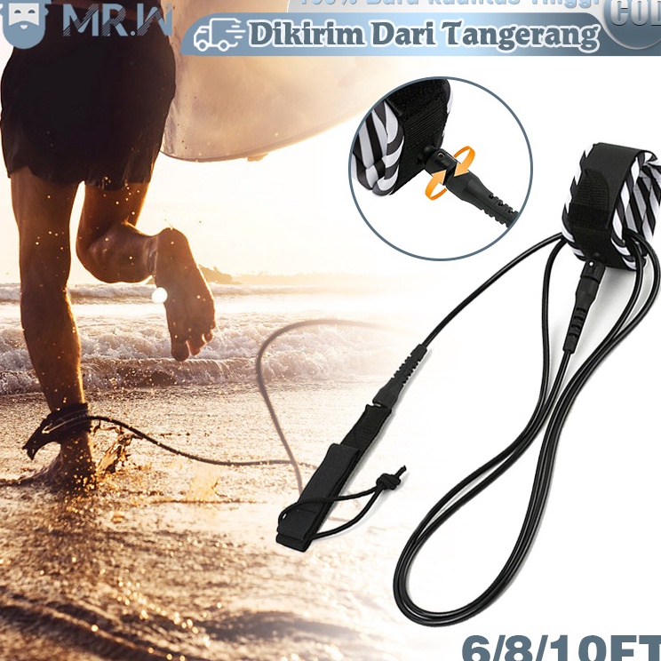 Jual Mau Hemat 6/8/10ft Leash Surfing Tali Pengikat Papan Surfing leash