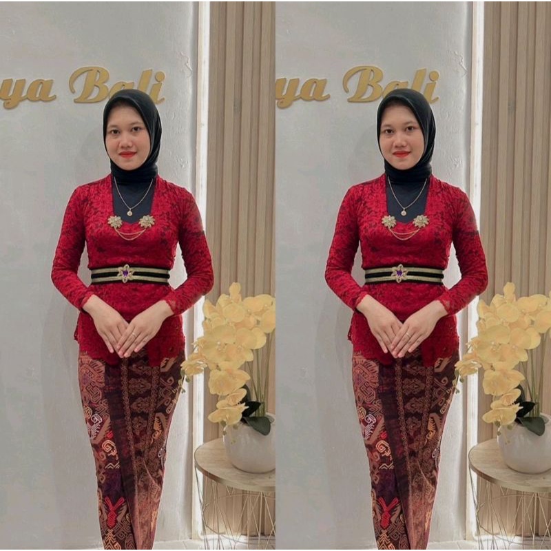Jual Setelan Kebaya Bali Sofia Versi Hijab | Shopee Indonesia