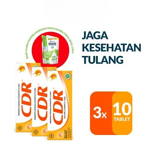 Jual CDR JERUK 10 TABLET X 3 UNIT FREE BIORE HAND SOAP 250ML | Shopee ...
