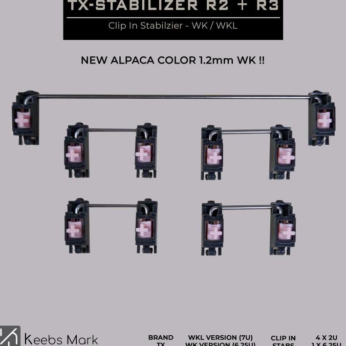 Jual TX Stabilizer Clip in Mechanical Keyboard Shopee Indonesia
