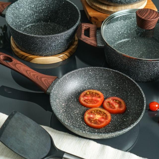 Jual Cypruz Marble Cookware Set Of 7 Pcs/Panci Marble Cyprus/Panci ...