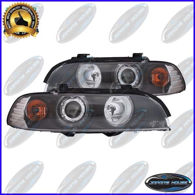 Jual Headlamp Bmw E39 1996 2002 Angel Eyes Projector Black Shopee