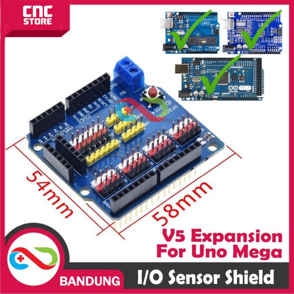 Jual ARDUINO UNO EXPANSION BOARD SENSOR SHIELD V5.0 FOR UNO R3 MEGA ...