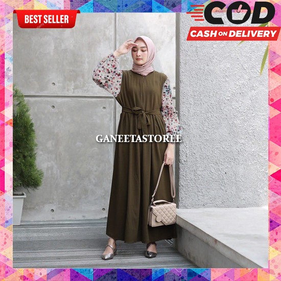 Jual Ghamis Qanita Polos Lebaran Gamis Perempuam Syari Games