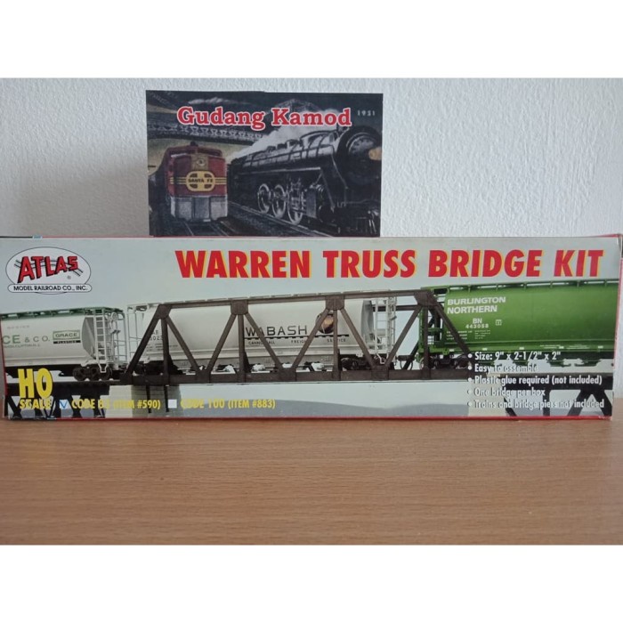 Atlas Model 590 Warren Truss Bridge – Code 83, HO-Maßstab, Stabile Stahlbrücke Für Die Modelleisenbahn