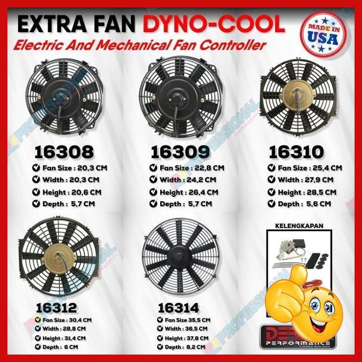 Jual [ARH] DERALE EXTRA FAN DYNOCOOL ELECTRIC FAN AND MECHANICAL FAN