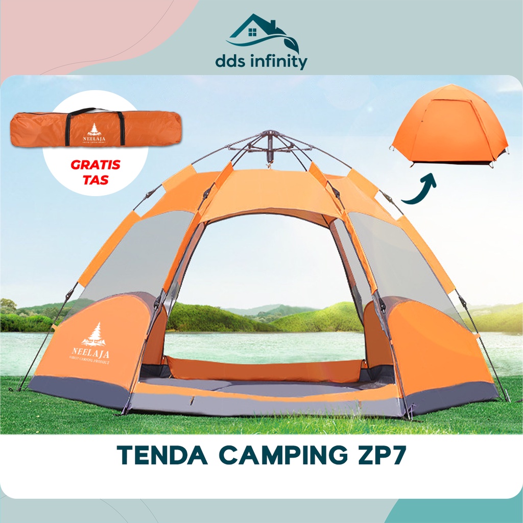 Jual Tenda Camping Zp 7 Kapasitas 3 5 Orang Tenda Otomatis Outdoor And Indoor Tenda Gunung 1769