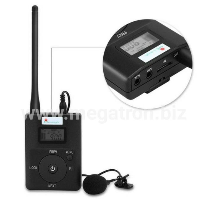 Jual Portable Fm Transmitter With Mic + LineIn (Audio Tour Guide