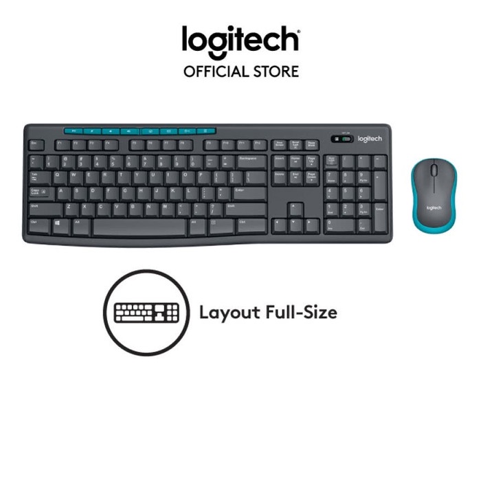 Jual LOGITECH MK275 FULL-SIZE WIRELESS COMBO KEYBOARD MOUSE - BLACK ...