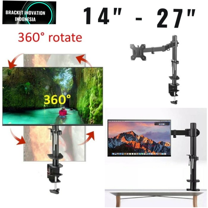Jual [Ori] Bracket Monitor Braket Monitor Meja 17-27 Maksimal 32 ...