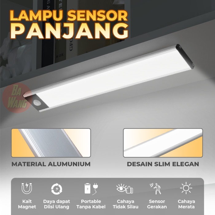 Jual Promo Lampu Led Magnetic Sensor Light Otomatis Gerak Lemari ...