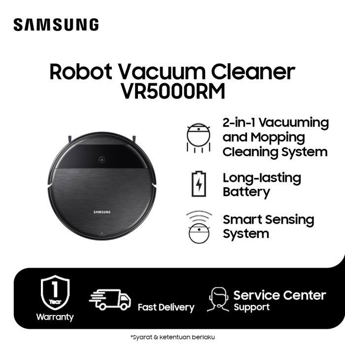 Jual Samsung VR05R5050WK/SE VR5000RM Smart Robot Vacuum Cleaner Slim Wi