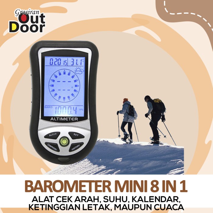 Jual Mini 8 In 1 Lcd Digital Altimeter Barometer Thermo Compass Time ...