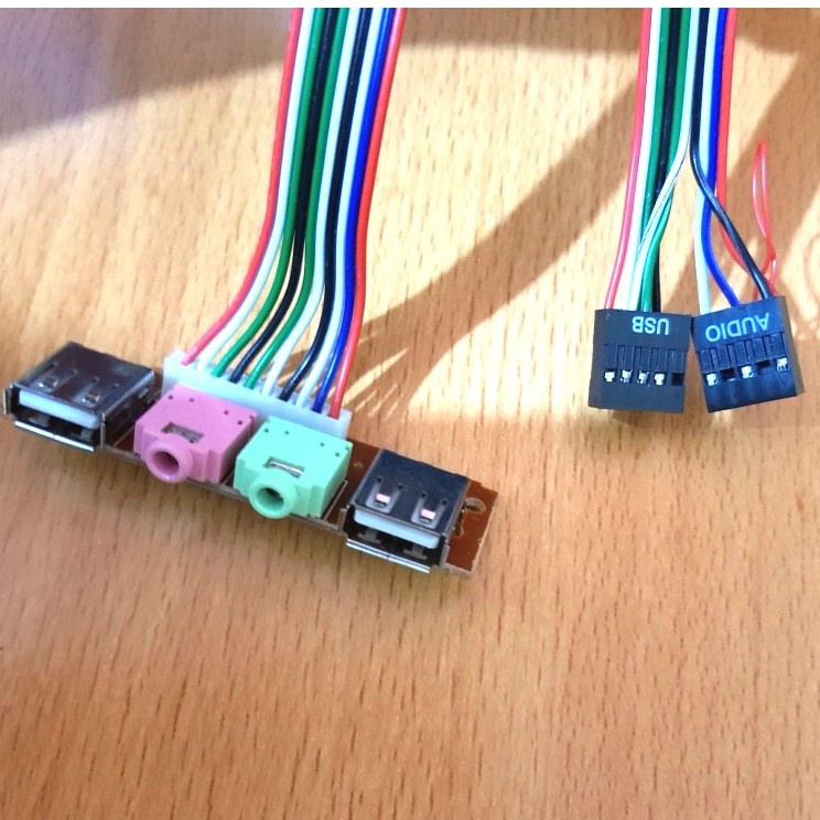 Jual KABEL FRONT PANEL USB DAN AUDIO JACK 3.5MM / SOUND UNTUK PC CPU ...