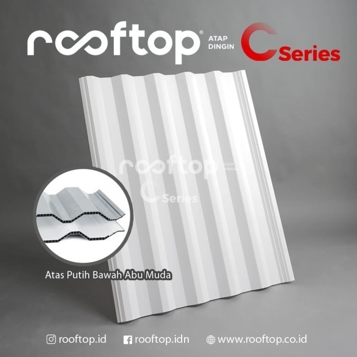Jual Atap uPVC Rooftop C-Series Tebal 12mm Dingin Rumah Gedung Ruko 1 ...
