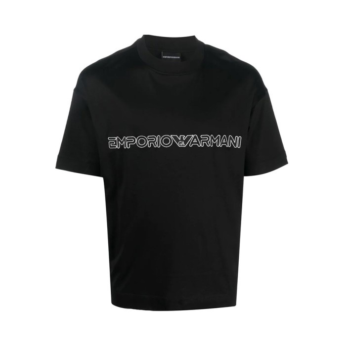 Jual Emporio Armani Lettering Embossed Logo TShirt Black Men Shopee