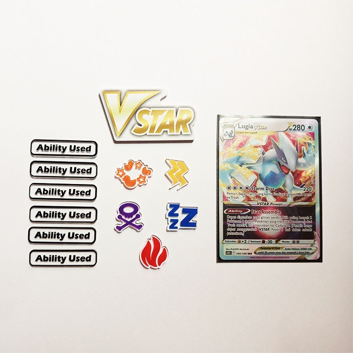 Jual PAKET POKEMON TCG MARKER COUNTER TOKEN KOMPLIT VSTAR, ABILITY