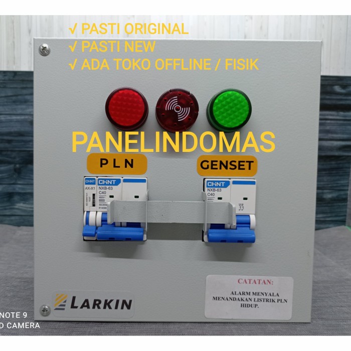 Jual PANEL INTERLOCK SWITCH PLN - GENSET CHINT 2P + ALARM 1PHASE 1 ...
