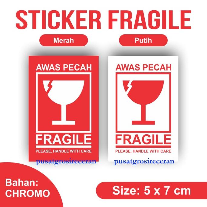 Jual ] Sticker Fragile Ditempel Di Paket Stiker Awas Pecah Handle