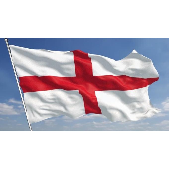 England Polyester Flag 2 X 3 Feet Or 60 X 90 Centimetres - Saint George Flag Souvenir / World Cup Football Flag / Soccer / Rugby Flag / 2 Brass Eyelets / For Indoor Or Outdoor Display