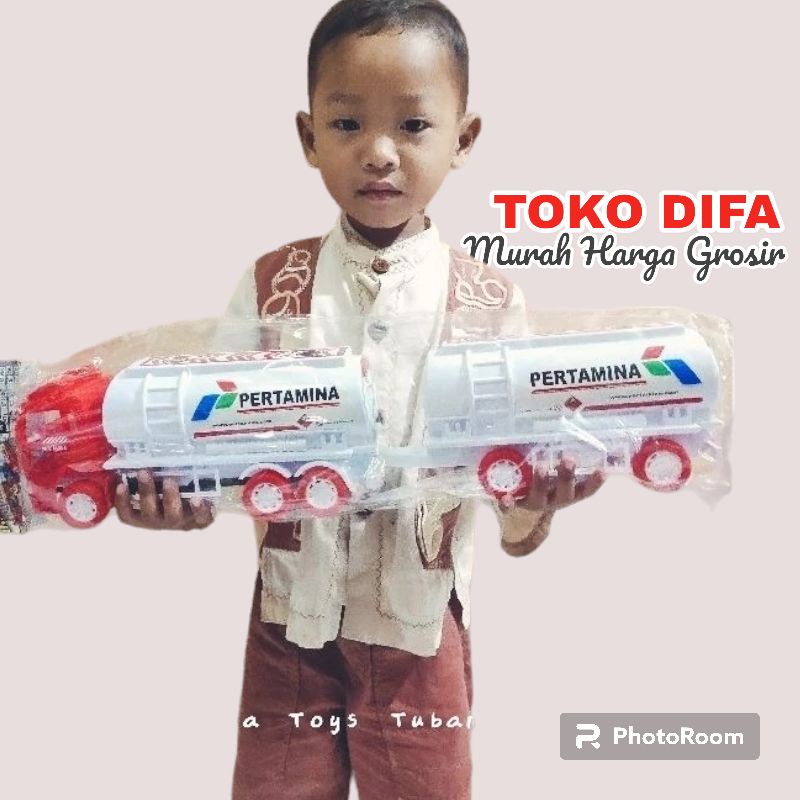 Jual DT Toys - Mainan truk Tangki pertamina gandeng ukuran besar 55 CM ...