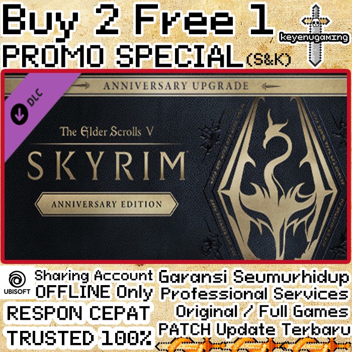 Jual The Elder Scrolls V: Skyrim Anniversary Edition PC Buy 1 Get 50 ...