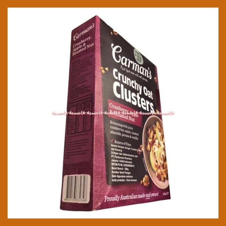 Jual Carman's Crunchy Oat Clusters Cranberry Apple Honey Roasted Nut