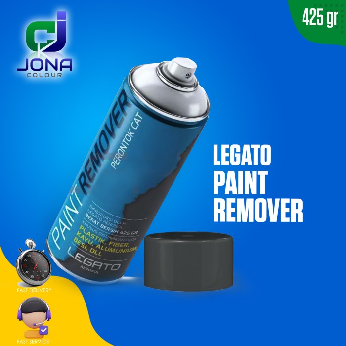 Jual LEGATO PAINT REMOVER SPRAY PERONTOK CAT PADA PLASTIK, BESI, KAYU