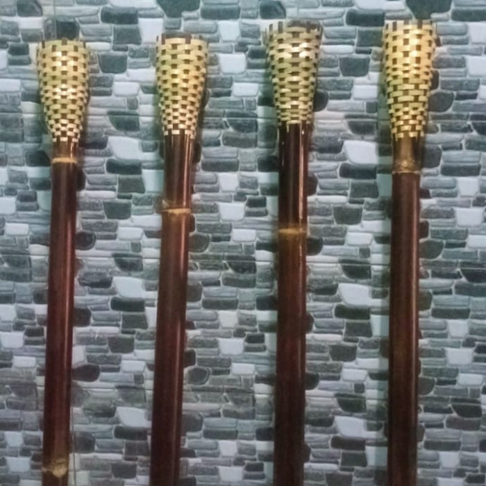 Jual Promo Obor Bambu Obor Hiasan Bambu Hitam 1 Meter Komplit Botol ...