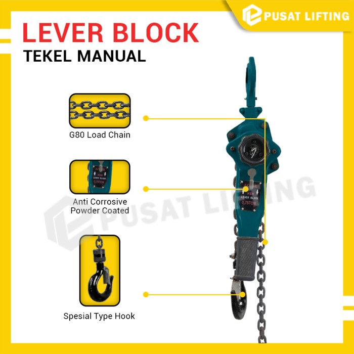 Jual Lever Block 3 Ton 3 Meter Aoge Takel Manual Katrol Tuas Shopee