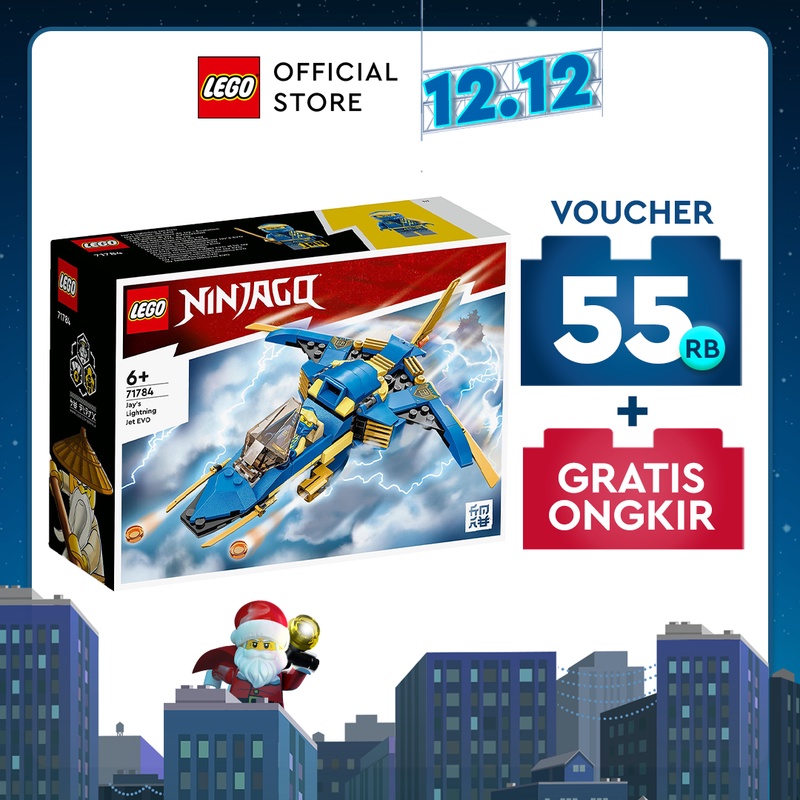 Jual Lego Ninjago 71784 Jays Lightning Jet Evo Building Toy Set 146 Pieces Ninja Toys 6 