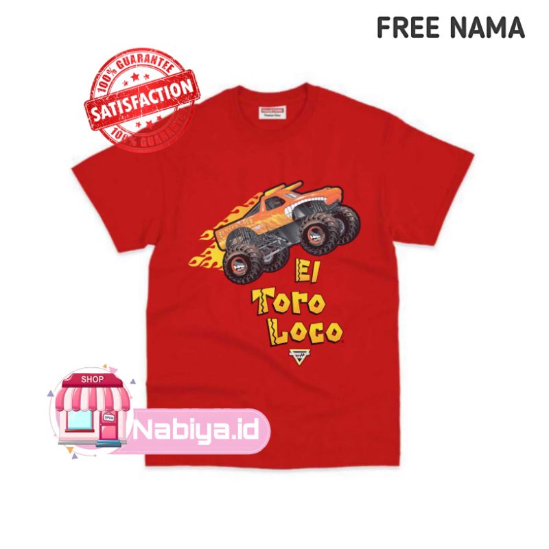 Jual BAJU ANAK MOBIL EL TORO LOCO MONSTER TRUCK KAOS ATASAN ANAK