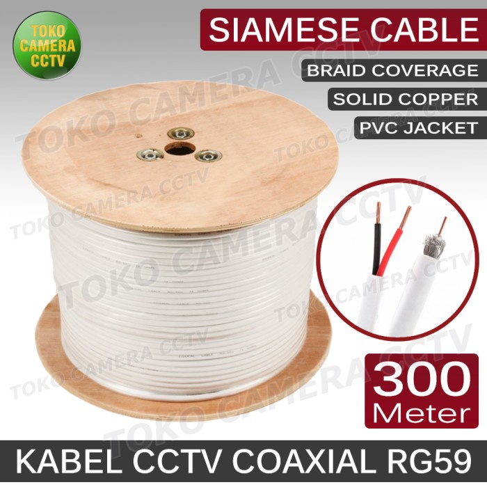 Jual Kabel CCTV Coaxial RG59 Siamese SECURE 1 Roll Shopee Indonesia