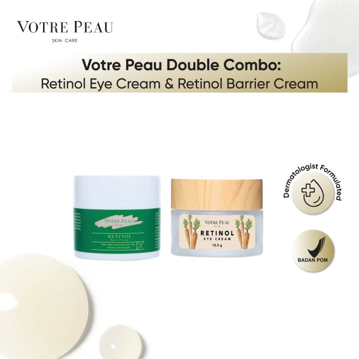 Jual Mo Votre Peau Double Combo Retinol Eye Cream & Retinol Barrier