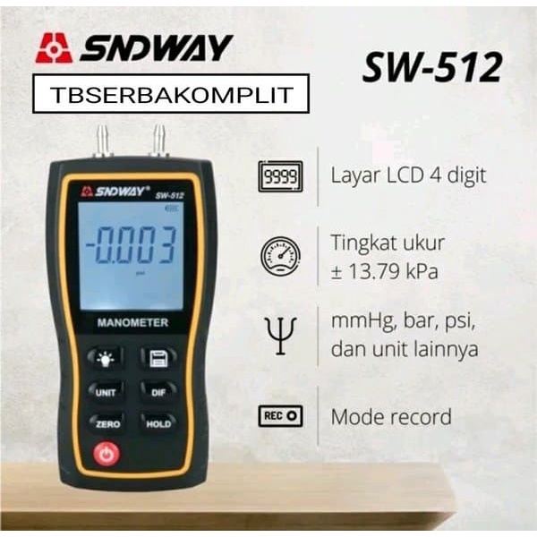 Jual Sndway Sw Digital Manometer Tester Meter Sw Air Pressure